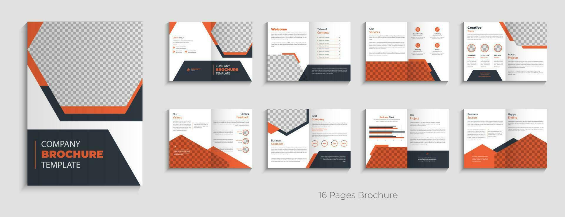 kreativ företags- företag profil broschyr mall design layout vektor