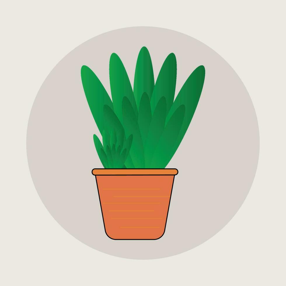 en växt i en pott den där är märkt som en krukväxt. vektor