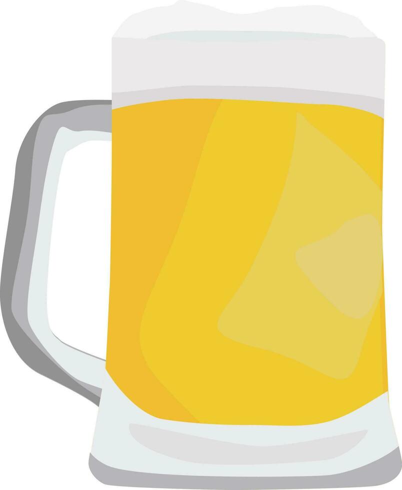 Farbe Illustration Glas Becher Bier Licht Bier vektor