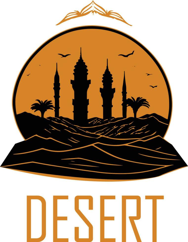 Wüste Sand Logo Vektor Datei