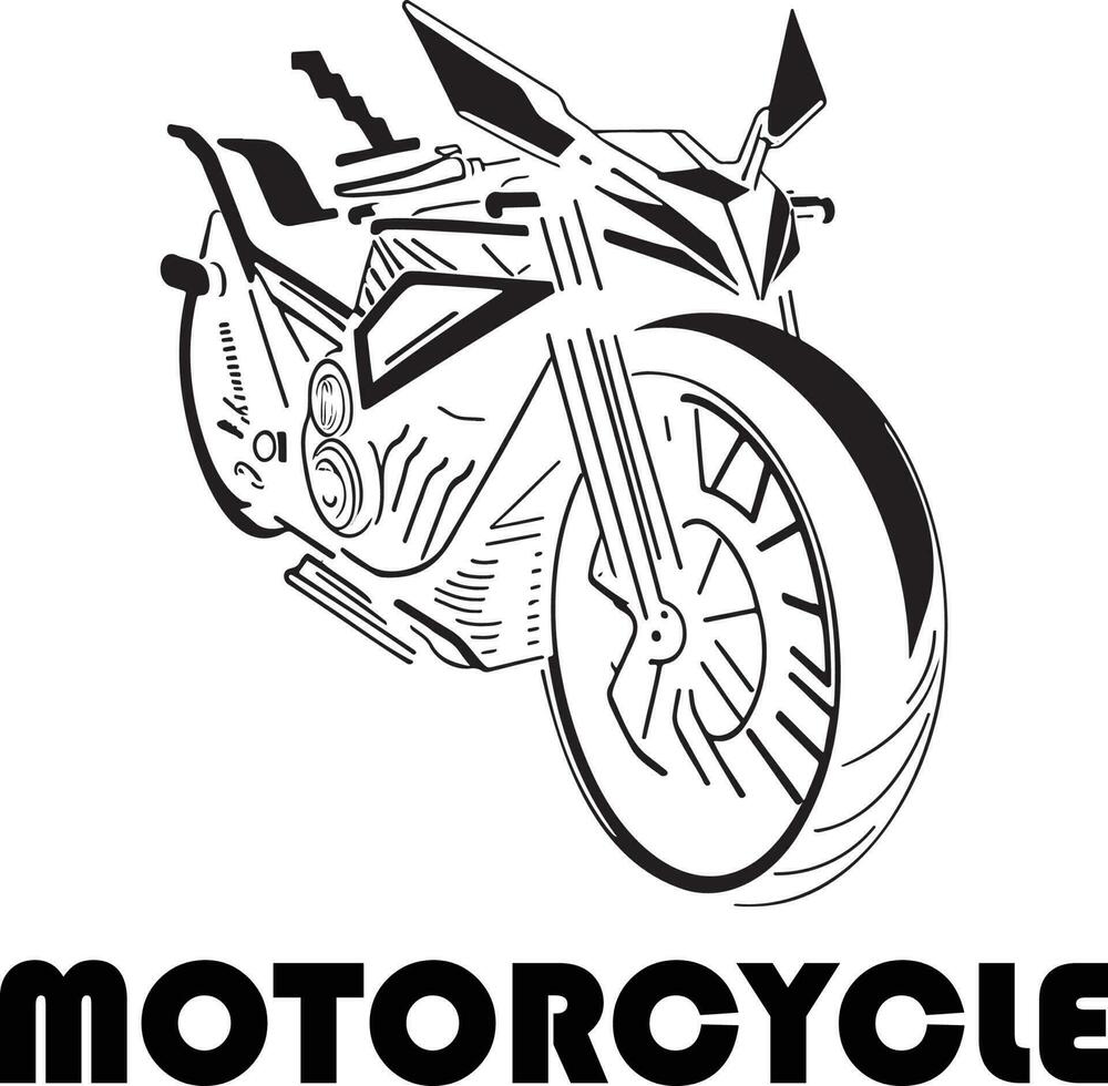 Motorrad Gliederung Logo Vektor Datei