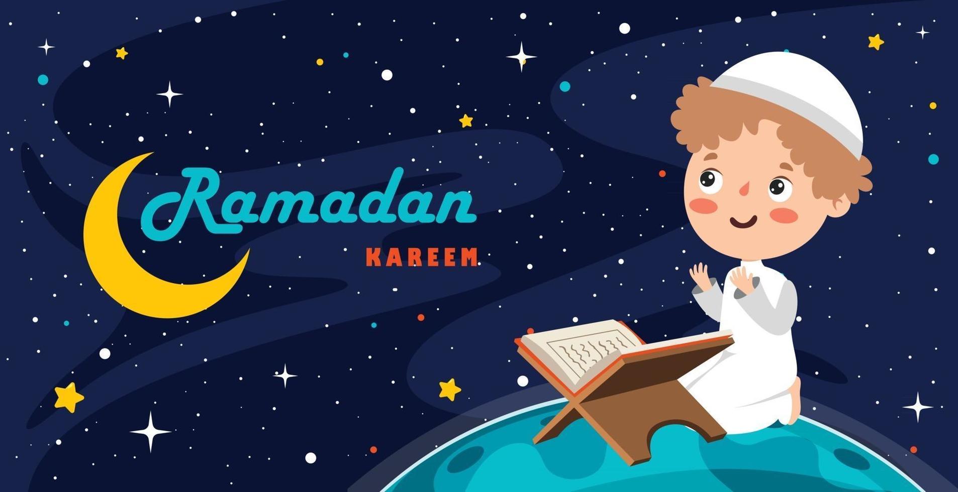 Hand gezeichnete Illustration für Ramadan Kareem und islamische Kultur vektor