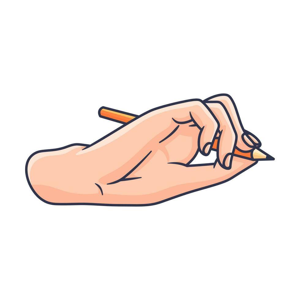 premie kvalitet vektor utgör 11 av hand innehav penna och penna klotter hand teckning konst stil