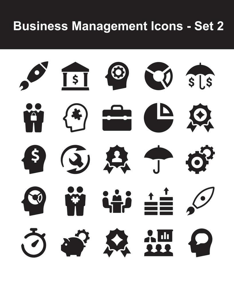 företag förvaltning ikoner - uppsättning 2 vektor