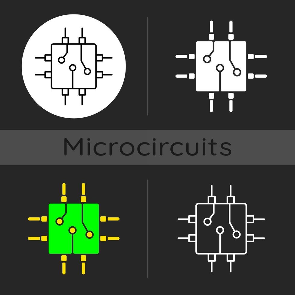 Leiterplatte Design dunkles Thema Symbol vektor