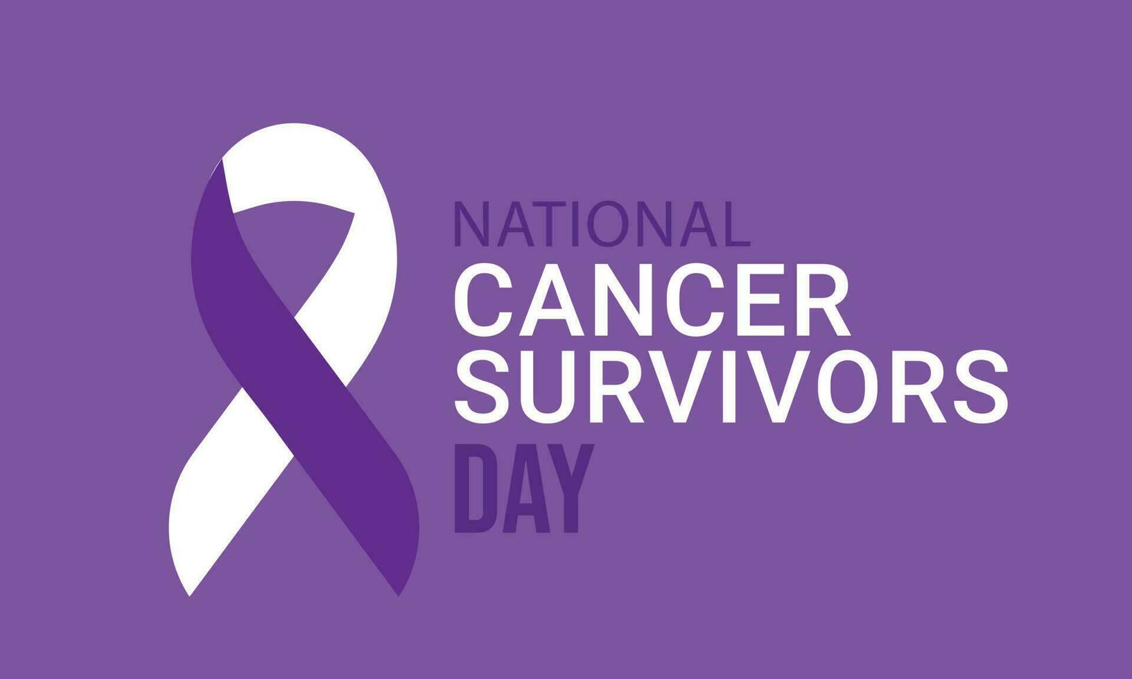National Krebs Überlebende Tag. Hintergrund, Banner, Karte, Poster, Vorlage. Vektor Illustration.