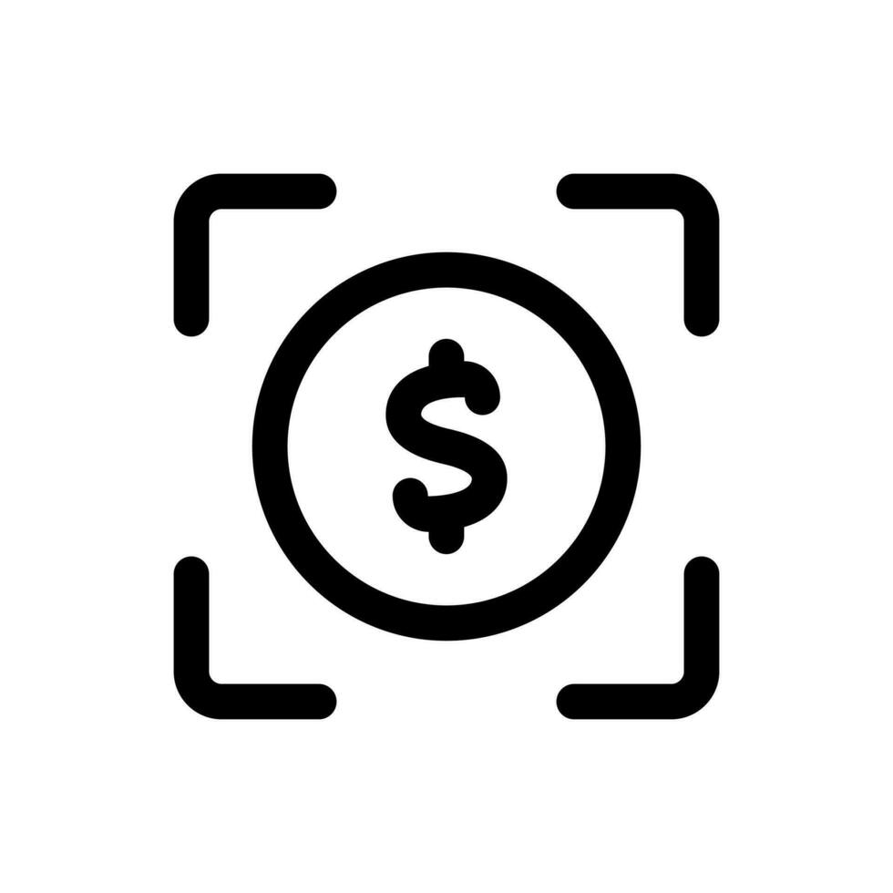 einfach Ziel Symbol kombiniert mit Geld Symbol auf Es. das Symbol können Sein benutzt zum Webseiten, drucken Vorlagen, Präsentation Vorlagen, Illustrationen, usw vektor