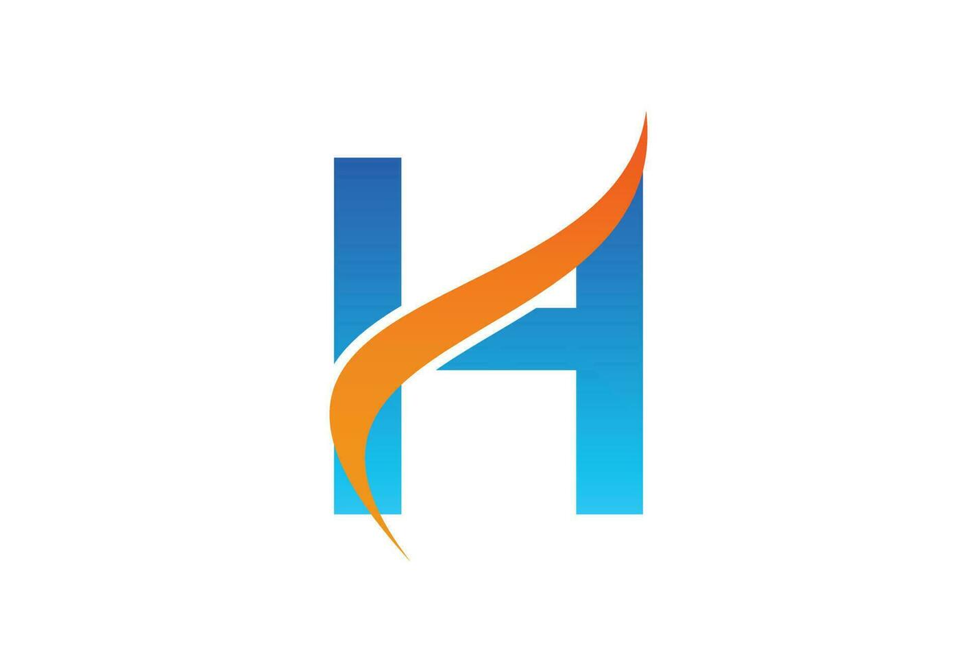 Gradient h Brief Logo Design mit rauschen, Vektor Design Vorlage