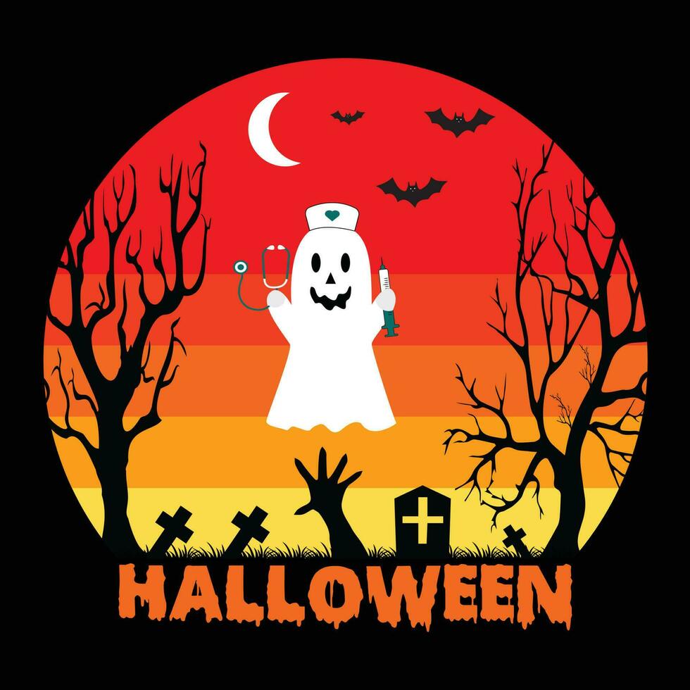 Halloween-T-Shirt-Design vektor