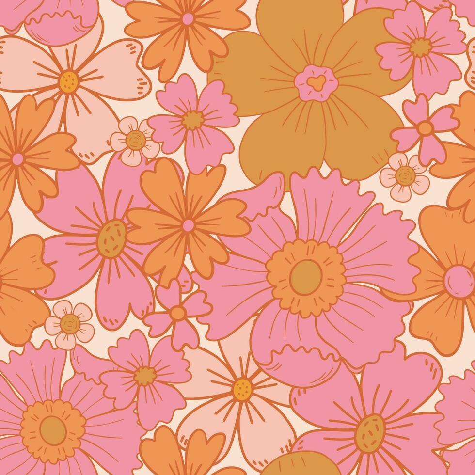 florales nahtloses Muster. vektordesign für papier, abdeckung, stoffinnenausstattung. vektor