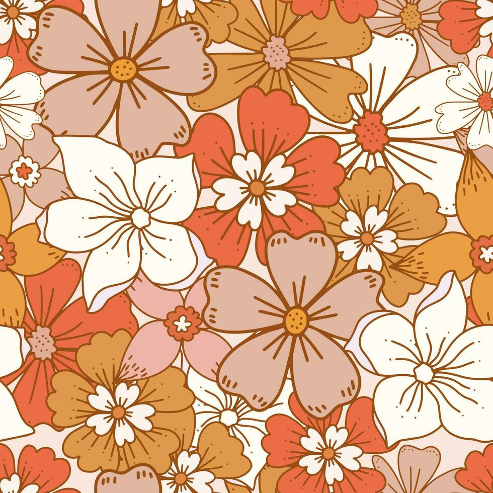 florales nahtloses Muster. vektordesign für papier, abdeckung, stoffinnenausstattung. vektor