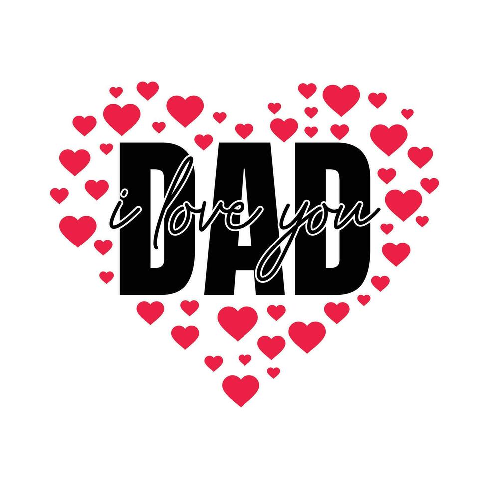 ich Liebe Sie Papa Vater Tag T-Shirt Design vektor