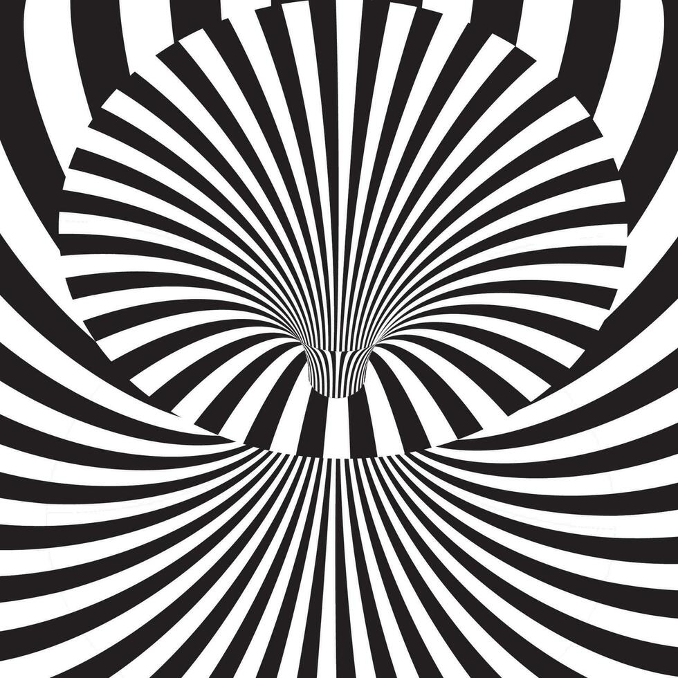 abstrakt Hintergrund mit ein optisch Illusion Design vektor