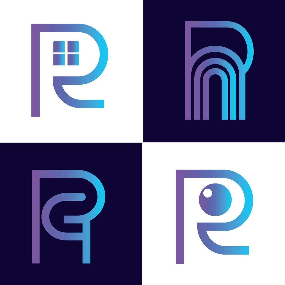 vektor letterr logotyp. företag företag teknologi logotyp