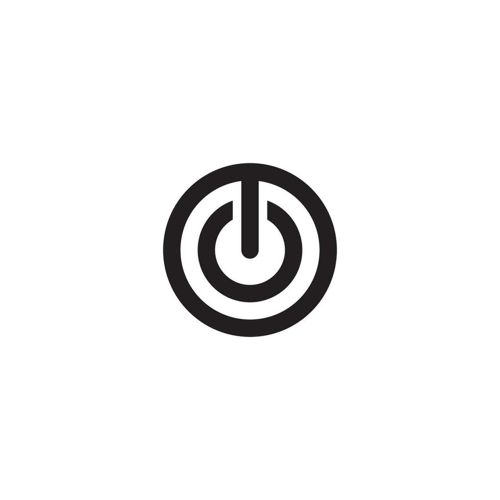 Leistung Taste Logo oder Symbol Design vektor
