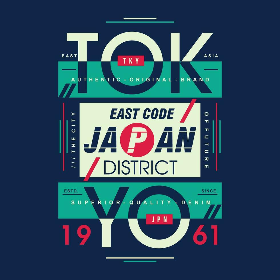 tokyo Japan, öst Asien, grafisk design, typografi vektor, illustration, för skriva ut t skjorta, Häftigt modern stil vektor