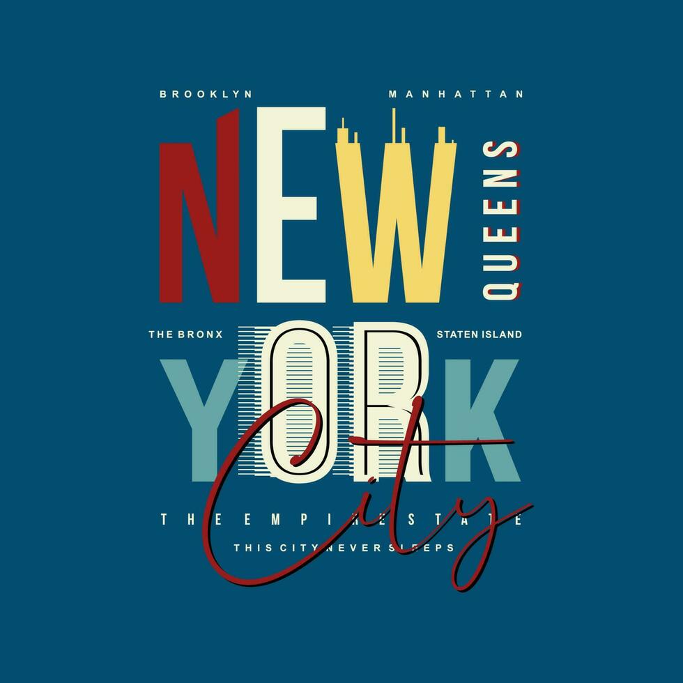 ny york stad urban gata, grafisk design, typografi vektor illustration, modern stil, för skriva ut t skjorta