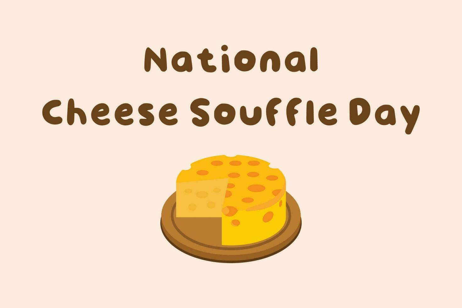 ost souffle dag. nationell ost souffle dag på Maj 18. vektor