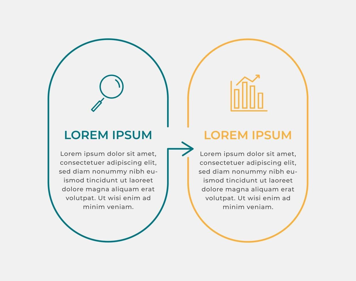 vektor infographics med två alternativ eller steg affärsmall