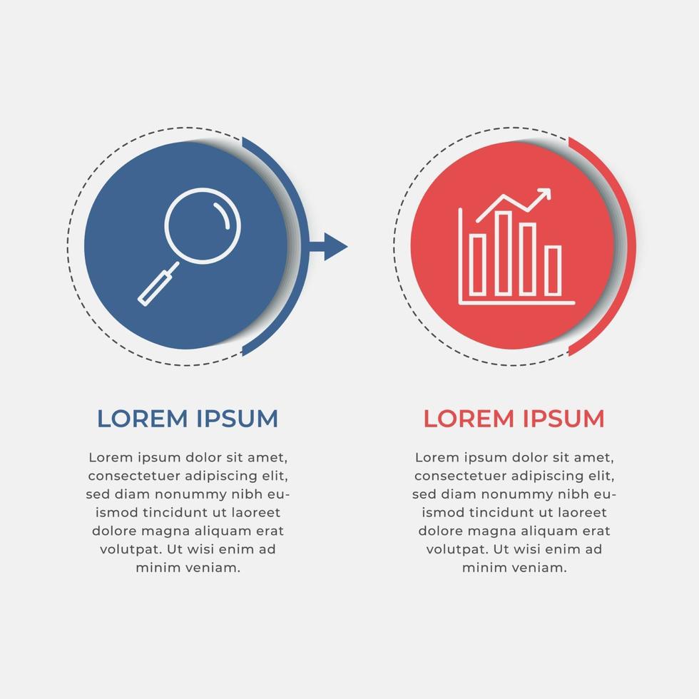 vektor infographics med två alternativ eller steg affärsmall