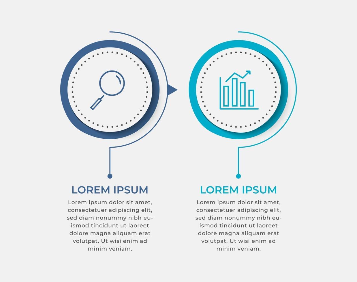 vektor infographics med två alternativ eller steg affärsmall