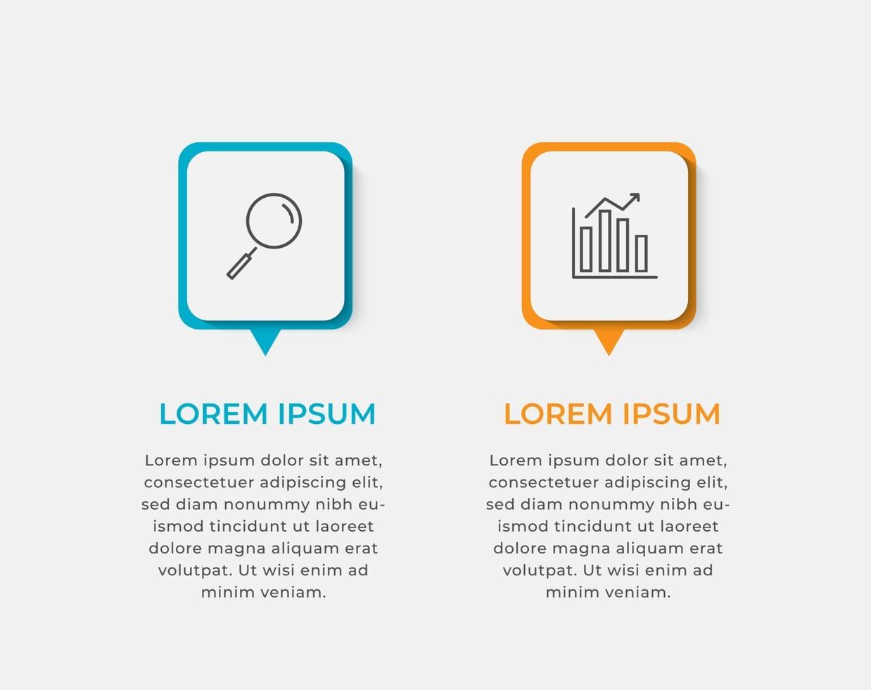 vektor infographics med två alternativ eller steg affärsmall