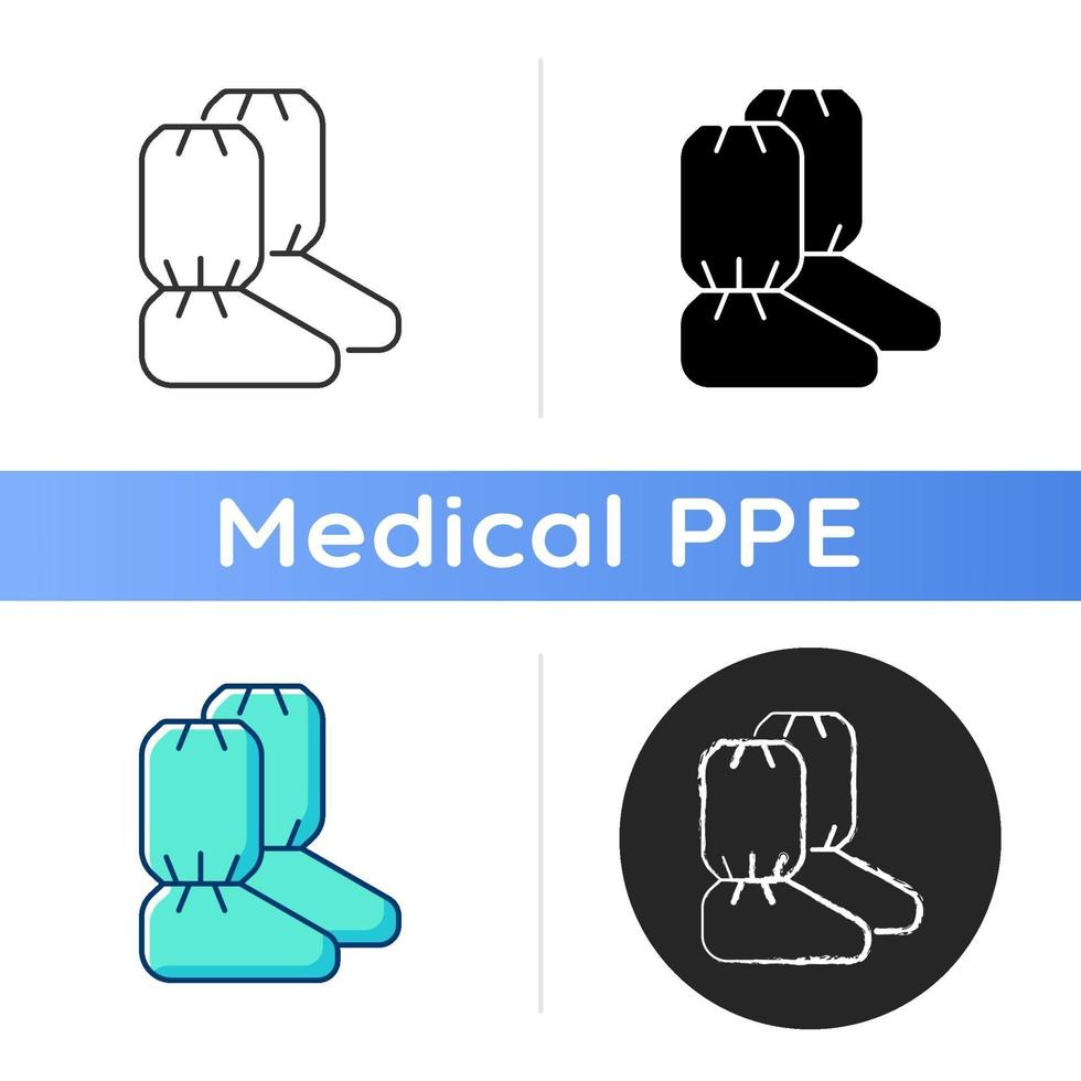 Symbol für medizinische Stiefelabdeckungen vektor