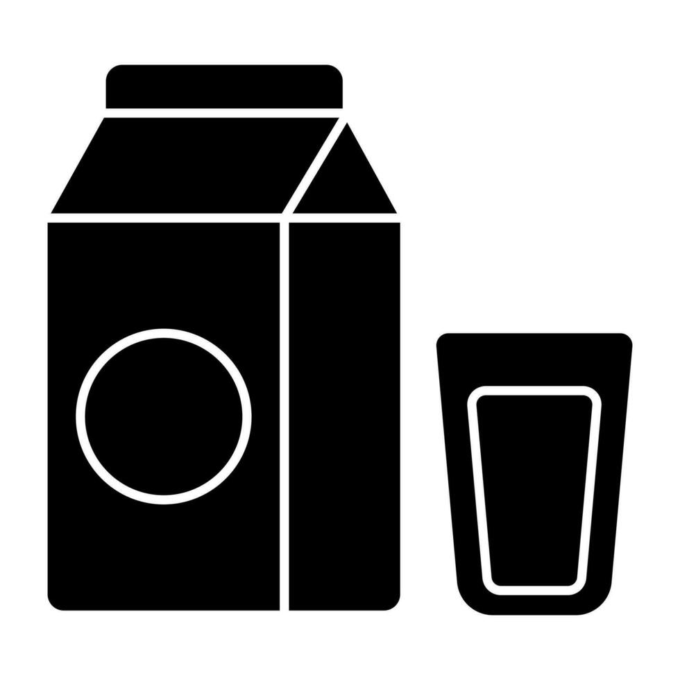 ein einzigartig Design Symbol von Milch Pack vektor