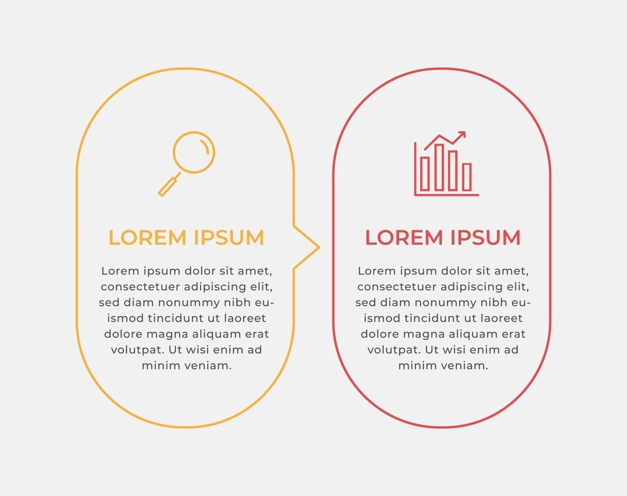 vektor infographics med två alternativ eller steg affärsmall