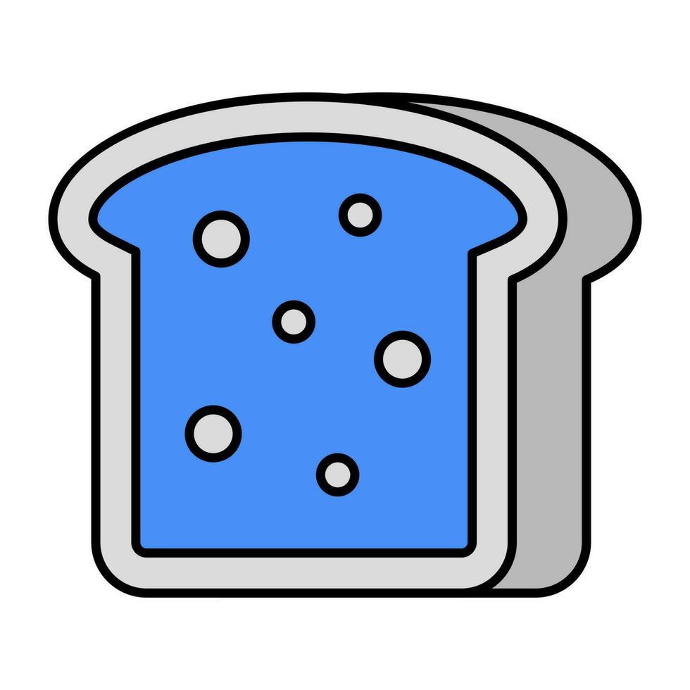 modern design ikon av rostat bröd vektor