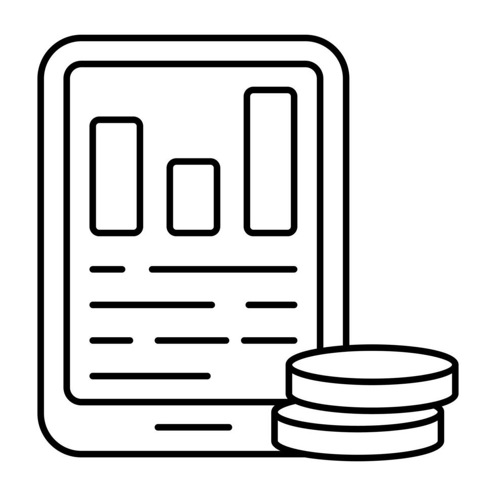 ein Symbol Design von Handy, Mobiltelefon Daten Analytik vektor