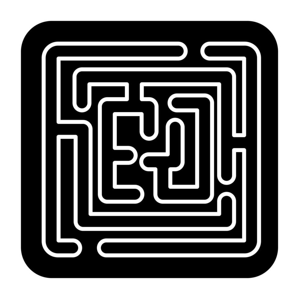 trendige designikone des labyrinths vektor