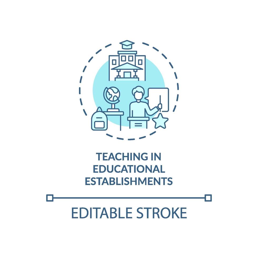 undervisning i utbildningsinstitutioner konceptikon vektor