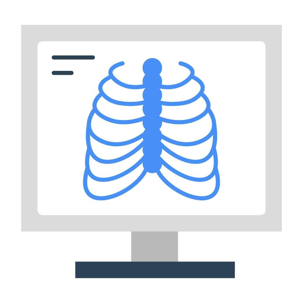 Einzigartige Designikone des Rippenkäfigs vektor