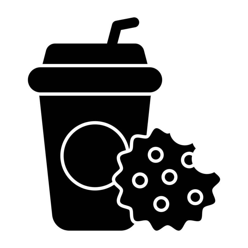ett redigerbar design ikon av hämtmat dryck vektor