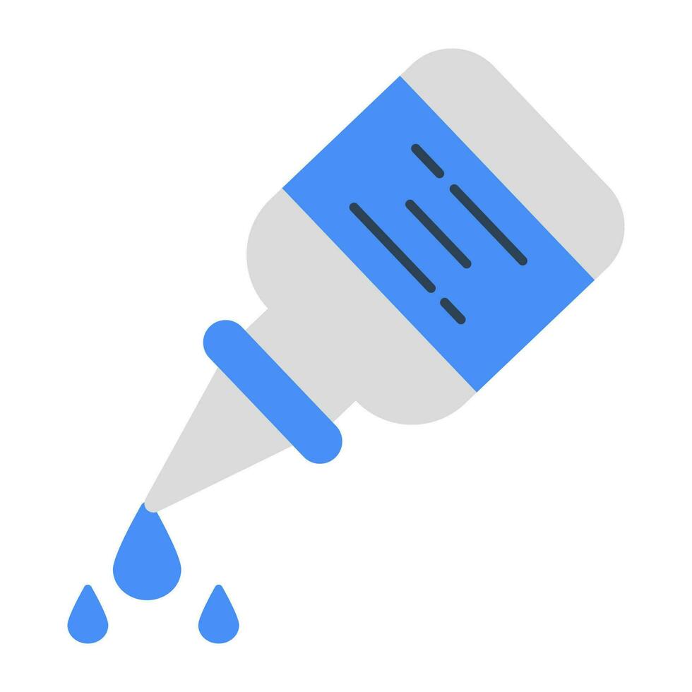 en platt design ikon av dropper flaska vektor