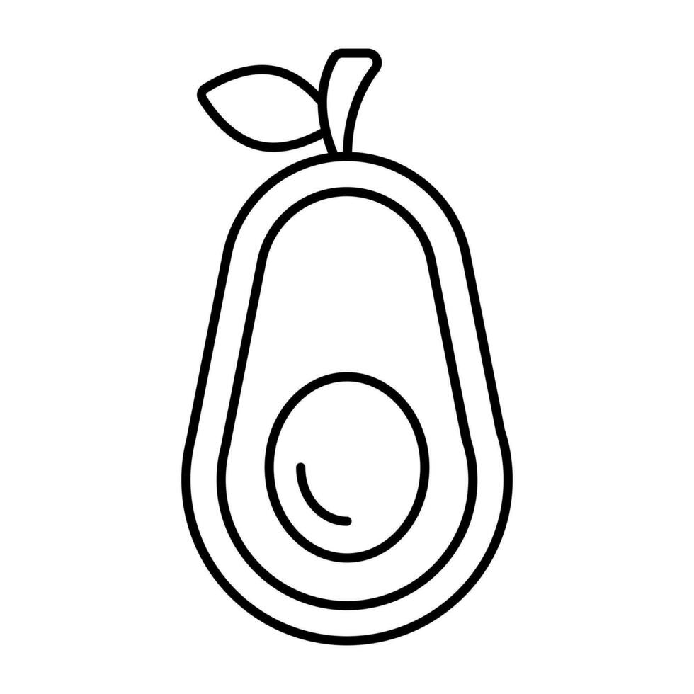 ein schön Design Symbol von Avocado Obst vektor