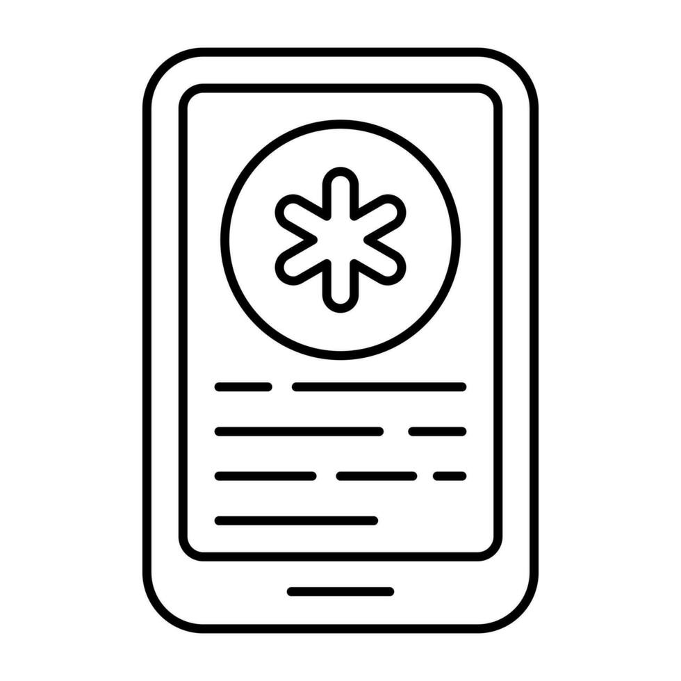 trendiges vektordesign der mobilen medizinischen app vektor