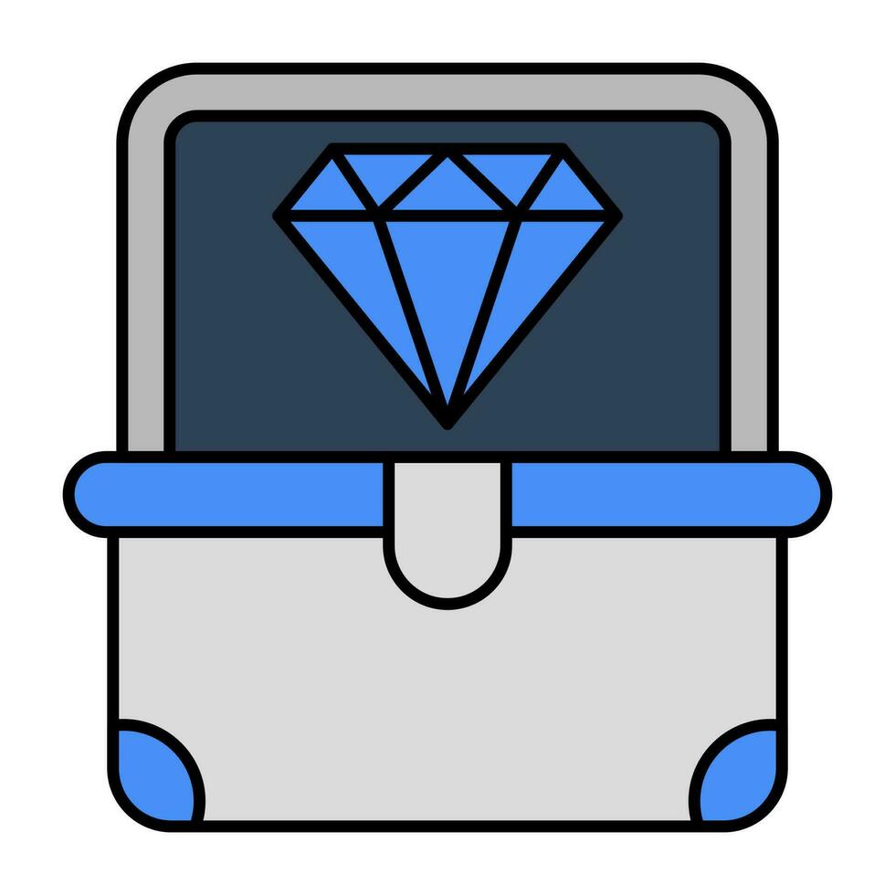 trendig design ikon av diamant vektor