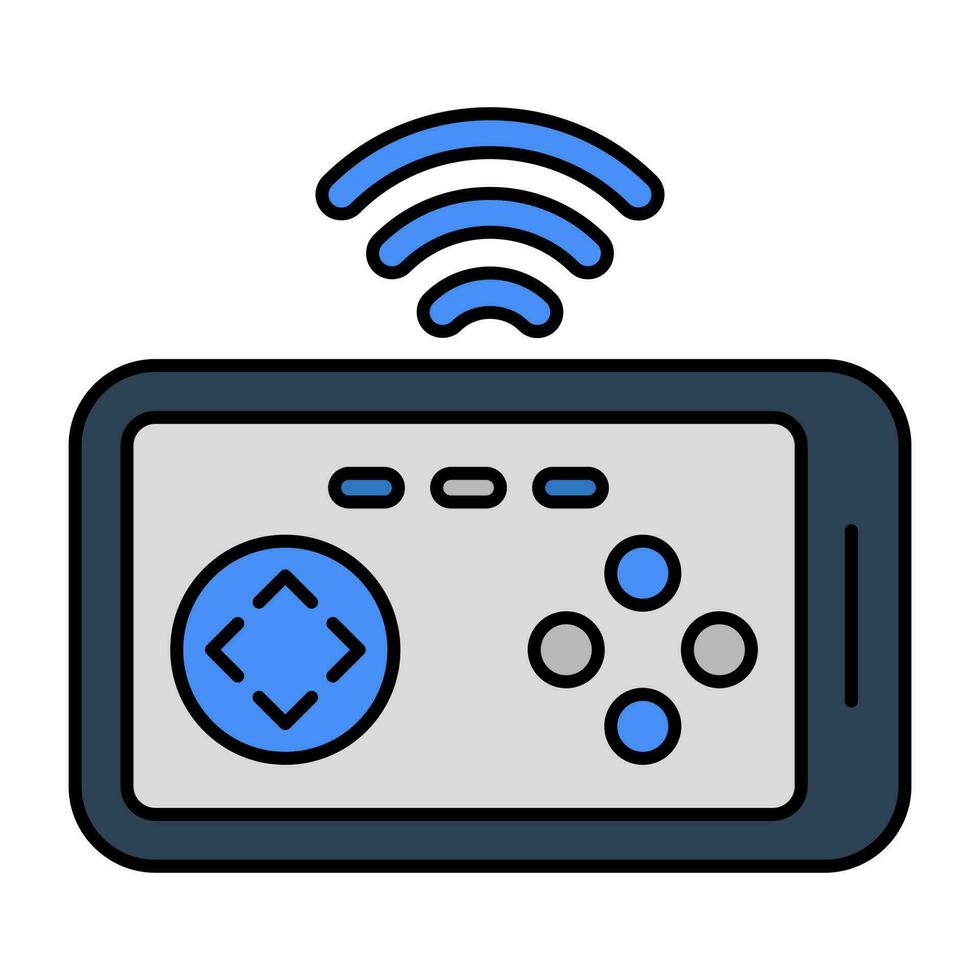 en platt design, ikon av mobil spel vektor
