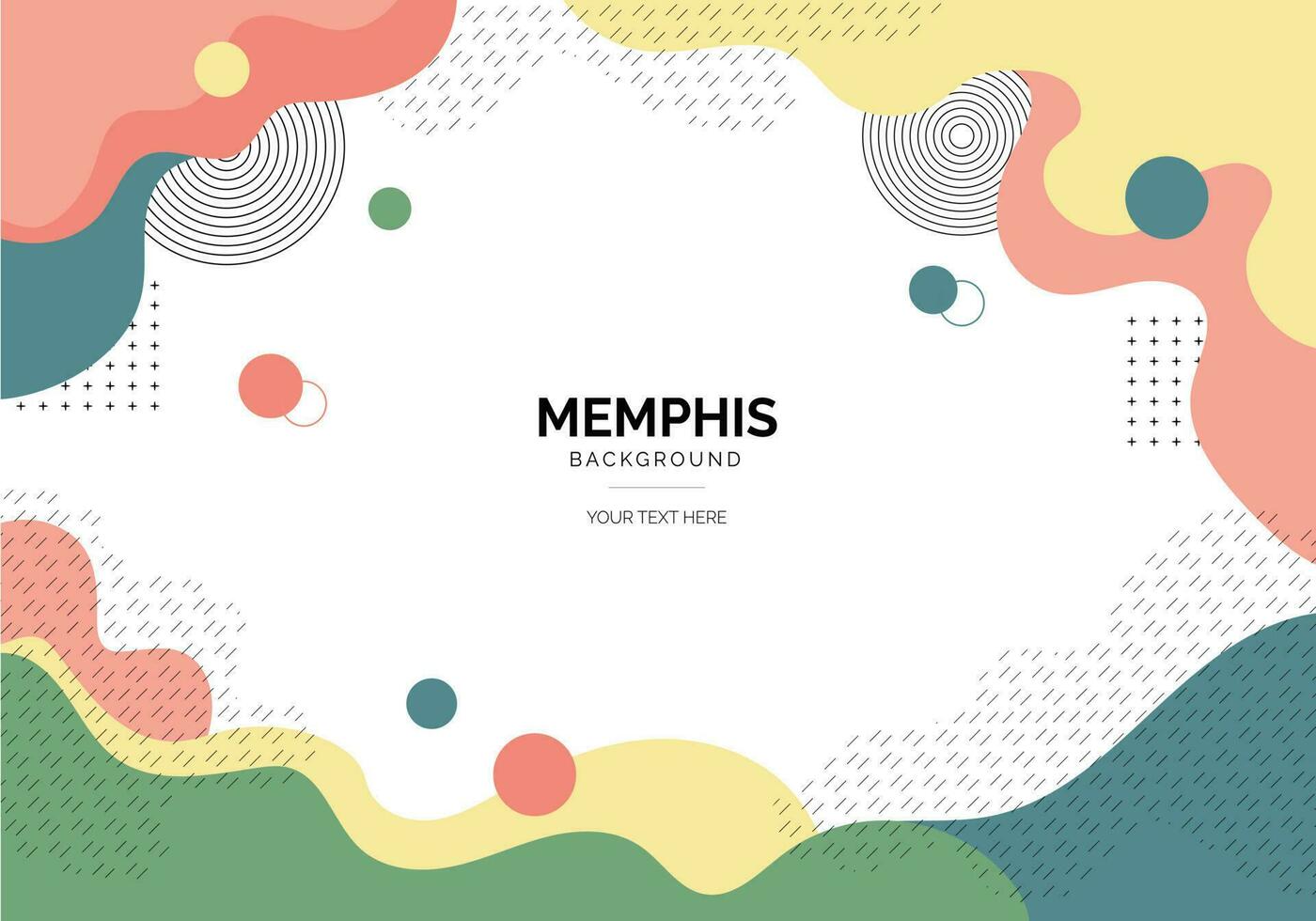 färgrik geometrisk bakgrund mall baner och memphis design med modern unik form vektor