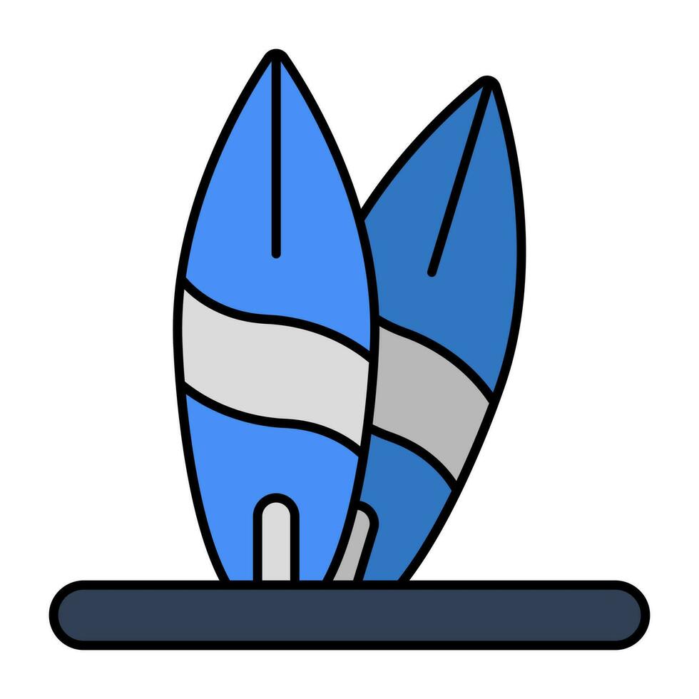 Abenteuer Tafel Symbol, modisch Design von Surfbretter vektor