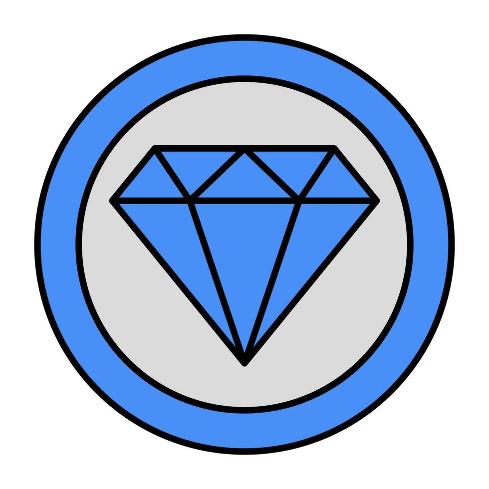 trend design ikon av diamant vektor