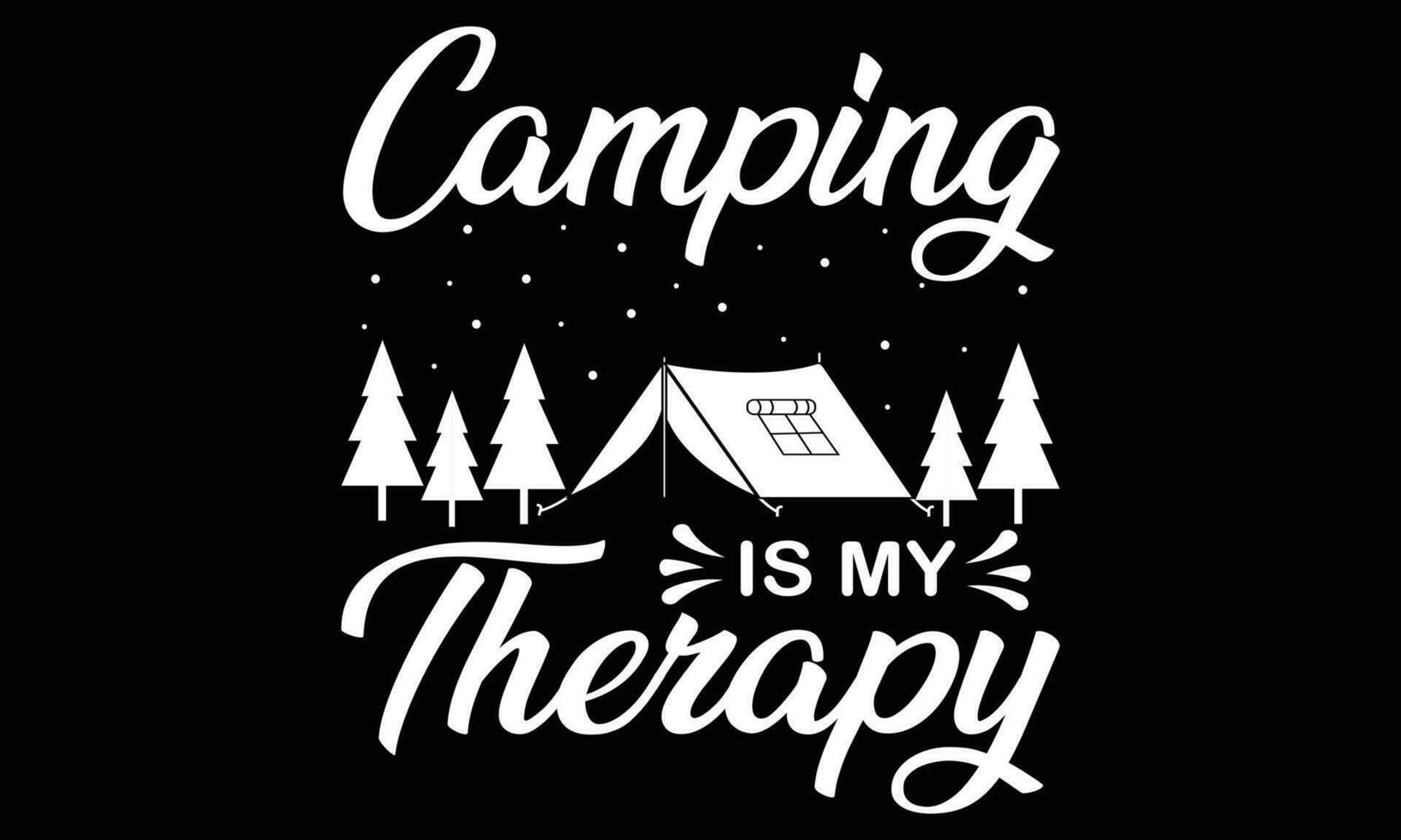 camping är min terapi t skjorta design vektor, camping, vandring, utomhus- äventyr grafisk vektor illustration rolig typografi slogan text för t skjorta design, grafik, affisch. sommar resa bricka ordspråk,