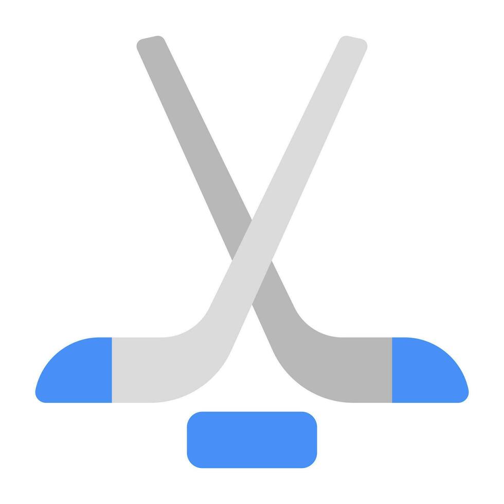 en platt design ikon av is hockey vektor