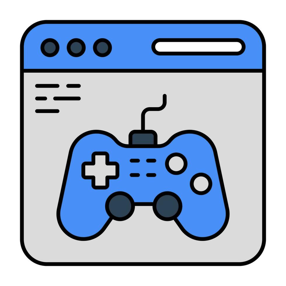 modern Design Symbol von Video Spiel Webseite vektor