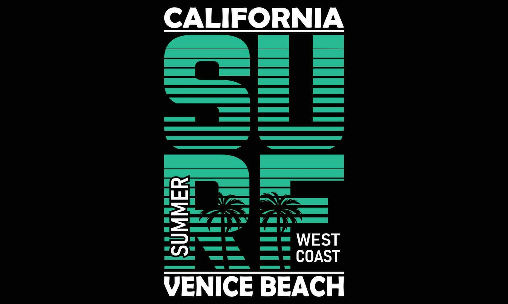 kalifornien surfa sommar Venedig strand väst kust typografi t-shirt design vektor illustration. årgång design. siffra sport typografi, t-shirt grafik, affisch, skriva ut, baner, flygblad, vykort