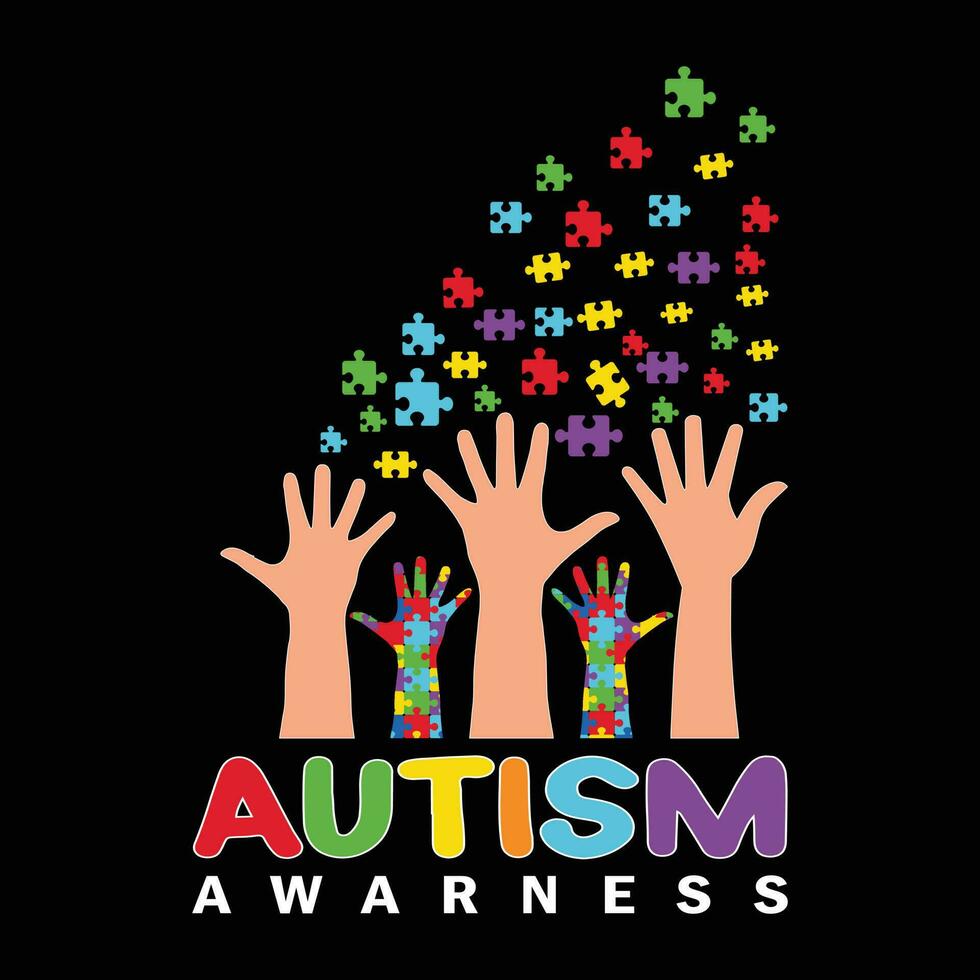 autism awarness t-shirt design vektor illustration