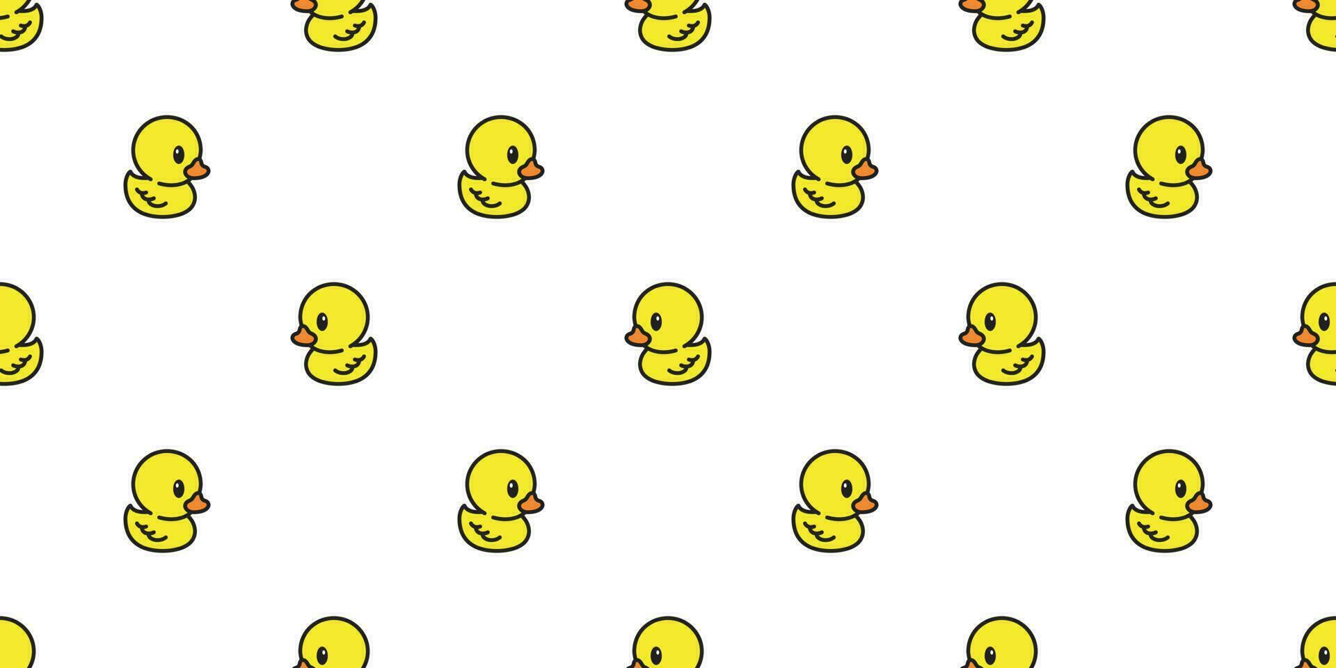 Anka sömlös mönster vektor sudd ducky ikon logotyp tecknad serie illustration fågel bruka upprepa tapet bricka bakgrund gåva slå in gul