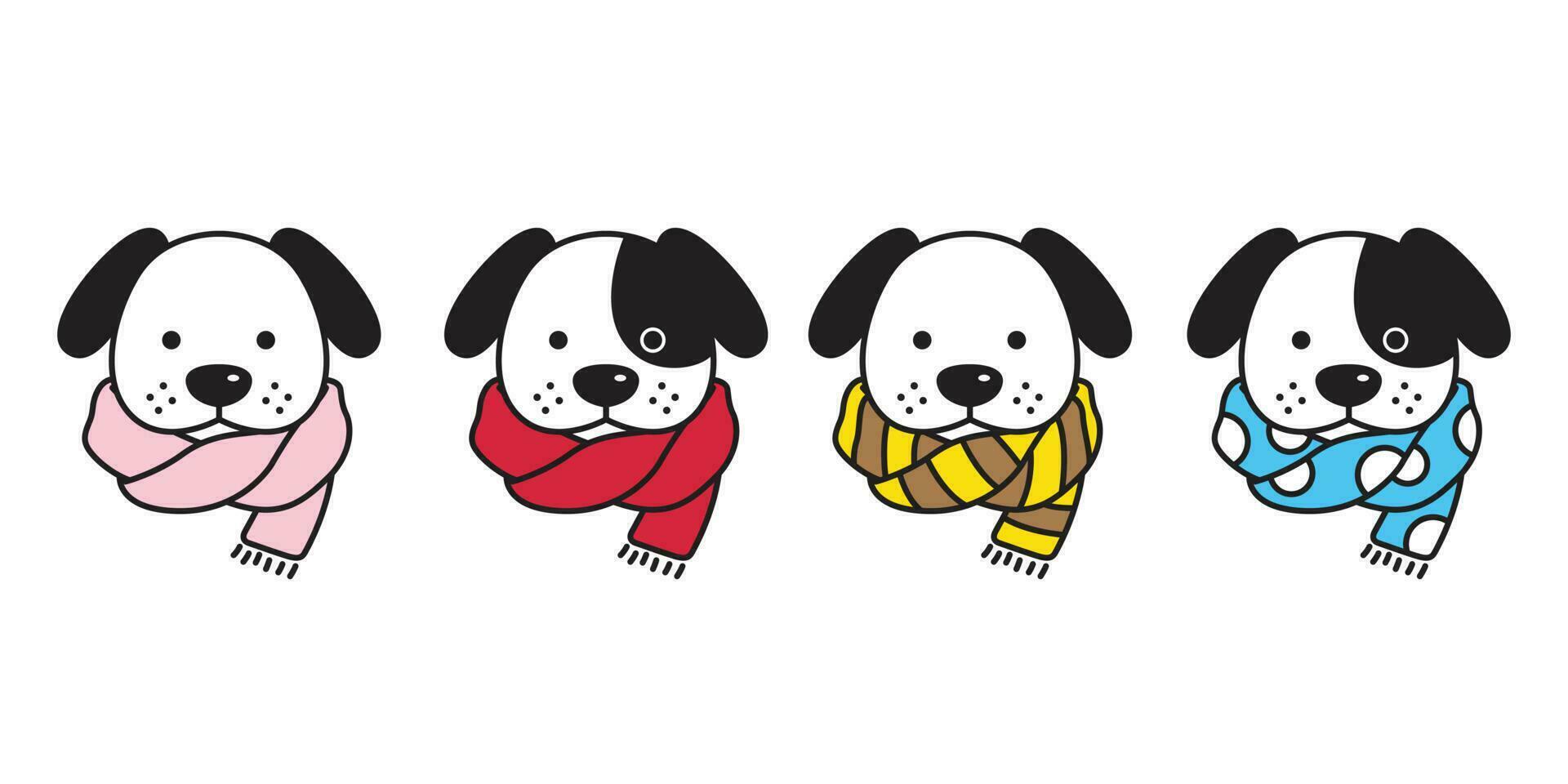 hund vektor franska bulldogg scarf polka punkt Ränder valp huvud tecknad serie karaktär logotyp illustration